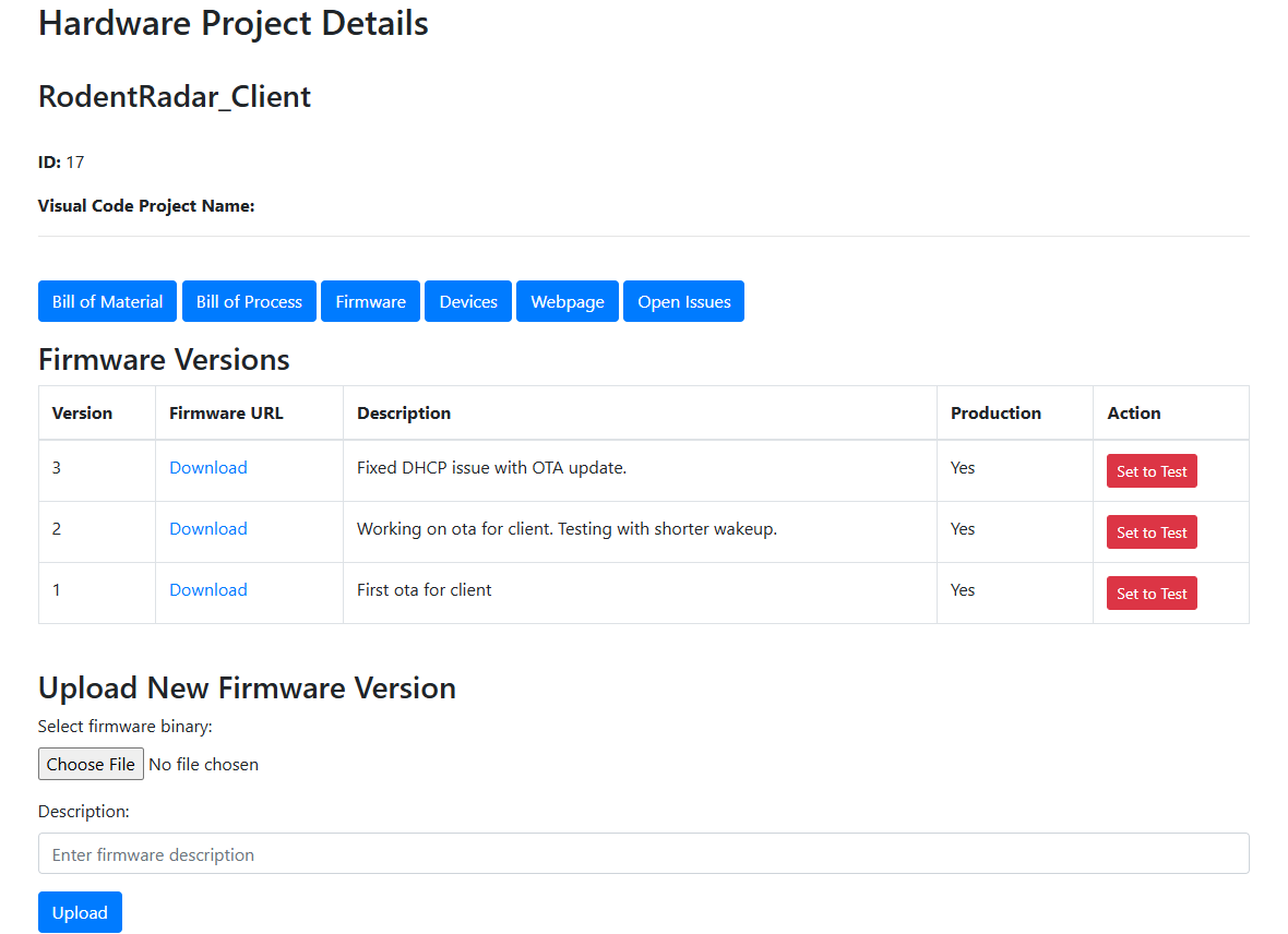 DuoCore platform over-the-air update and device management interface